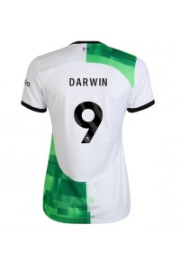 Liverpool Darwin Nunez #9 Jalkapallovaatteet Naisten Vieraspaita 2023-24 Lyhythihainen